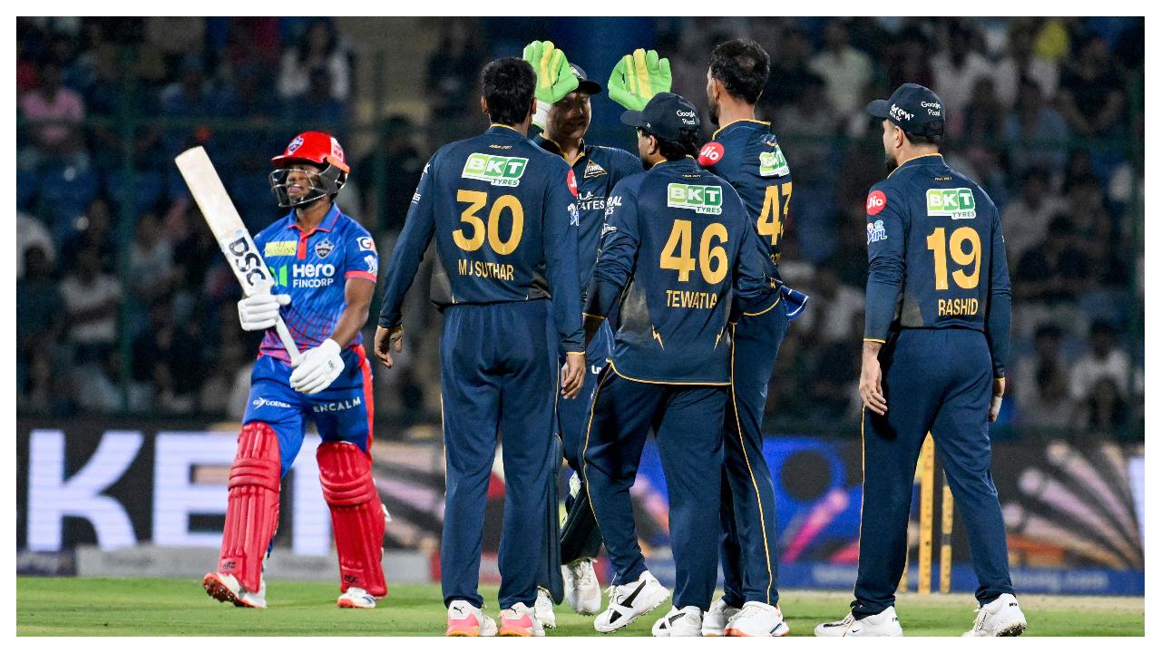 This is Gujarat Titans' first win of the season. The Shubman Gill-led team had lost both of their opening two matches but got their first win of the season away in Delhi. (Pic: ANI)